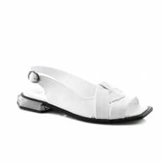 White colour women open shoes