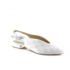 White colour women open shoes