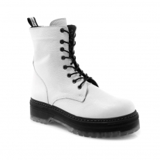 White colour women ankle boots