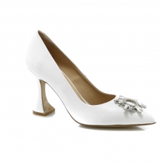 White colour women court shoes