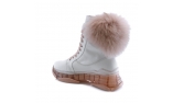 Baltos spalvos moteriški žieminiai batai