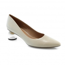 ivory colour women court shoes