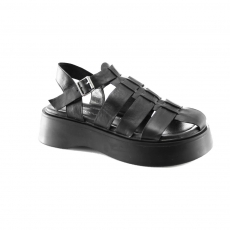 Black colour women open shoes