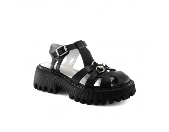 Black colour women open shoes