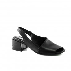 Black colour women open shoes