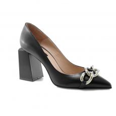 Black colour women court shoes