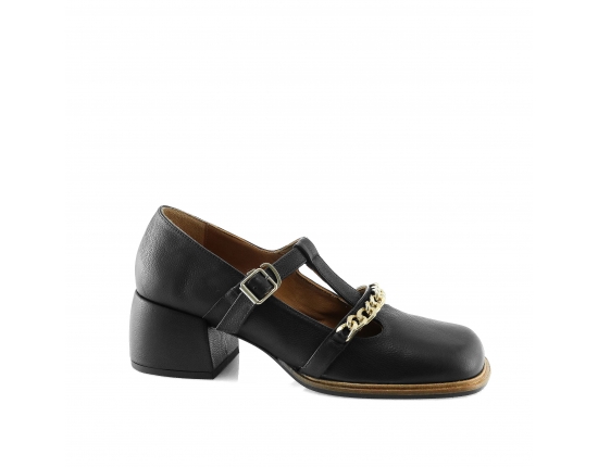 Black colour women court shoes