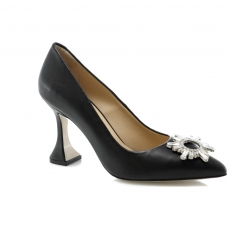 Black colour women court shoes