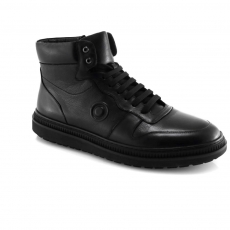 Black colour men winter shoes