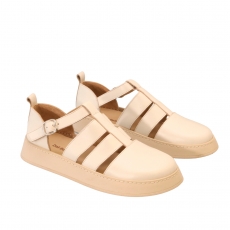 ivory colour women open shoes