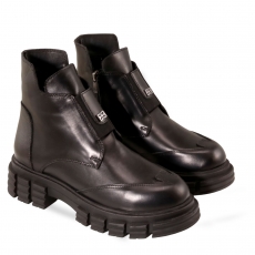 Black colour women ankle boots