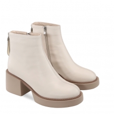 ivory colour women ankle boots