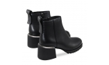 Black colour women ankle boots