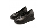 Black colour women court shoes