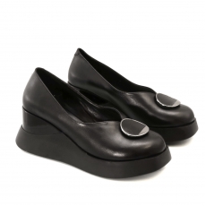 Black colour women court shoes