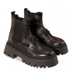  Black colour women heated boots