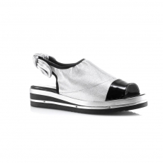 Grey colour women open shoes