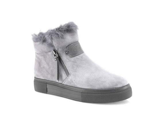 Pilkos spalvos moteriški žieminiai batai