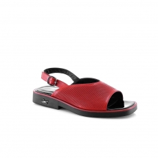 Red colour women open shoes