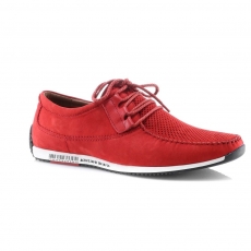 Red colour men open shoes
