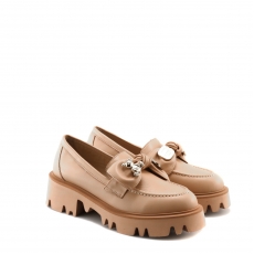 Brown colour women court shoes