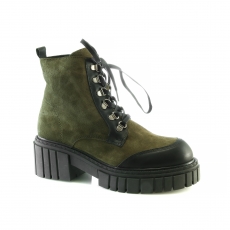 Green colour women ankle boots