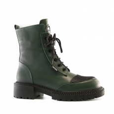 Green colour women ankle boots