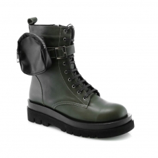 Green colour women ankle boots